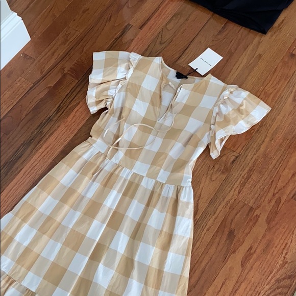 NWT Who What Wear Check Bell Sleeve Midi - Picture 5 of 12